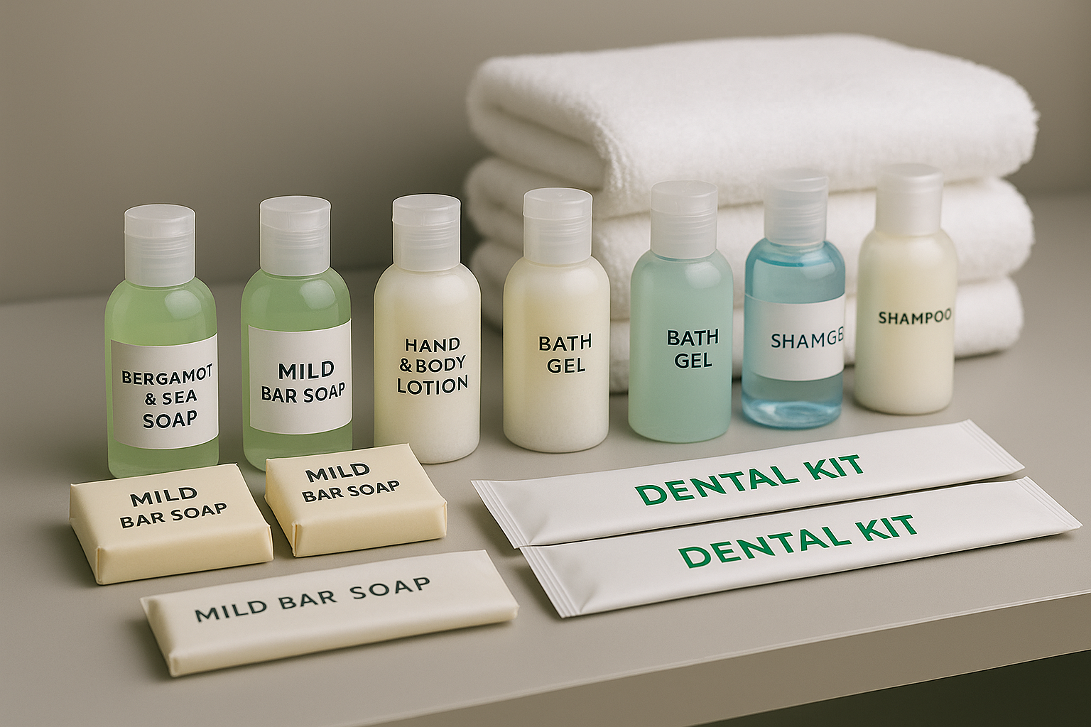 Patient guest toiletries kit